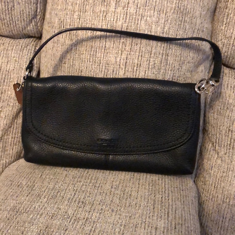 Black leather Coach bag
